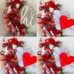 Valentine’s Wreath,Grapevine Wreath,Valentine’s decor,door hanger,wall hanger